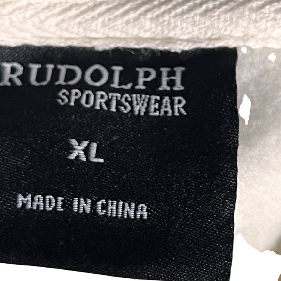 Rudolph Sportswear Cream Hoodie XL Made in China Cotton Blend Unisex Pre-owned - Picture 5 of 6